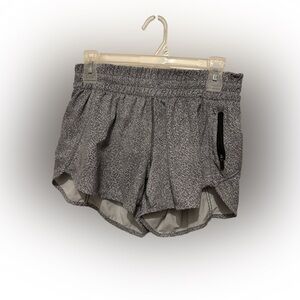 Lululemon Grey Heather Stretch Tracker Low-Rise Lined Short